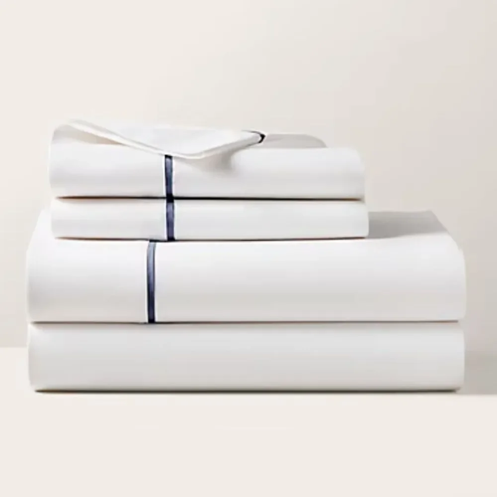 - Organic Cotton Percale Palmer Sheeting One Queen Flat Sheet